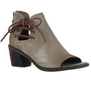 OTBT Prairie Leather Open Toe Ankle Booties NEW
